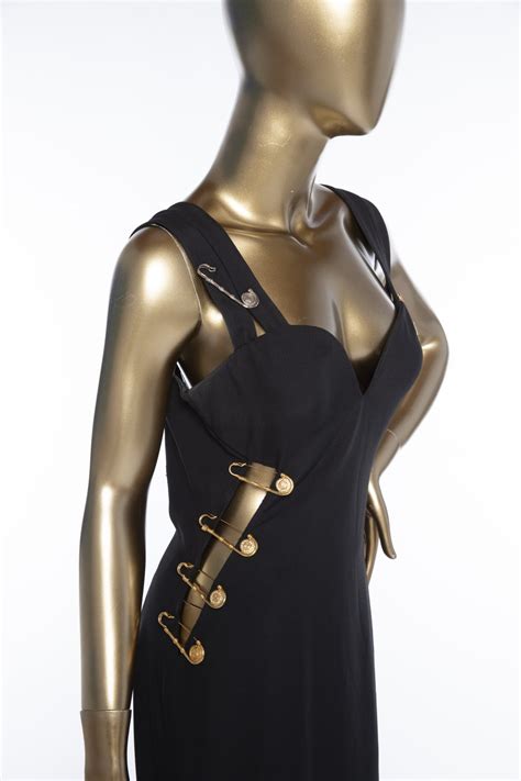 versace dress safety pins|gianni versace safety pin dress.